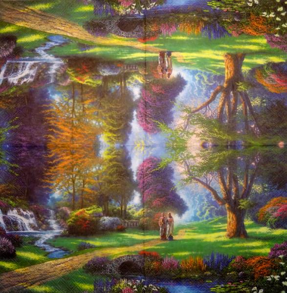 198 Garten - 3-lagig - Thomas Kinkade